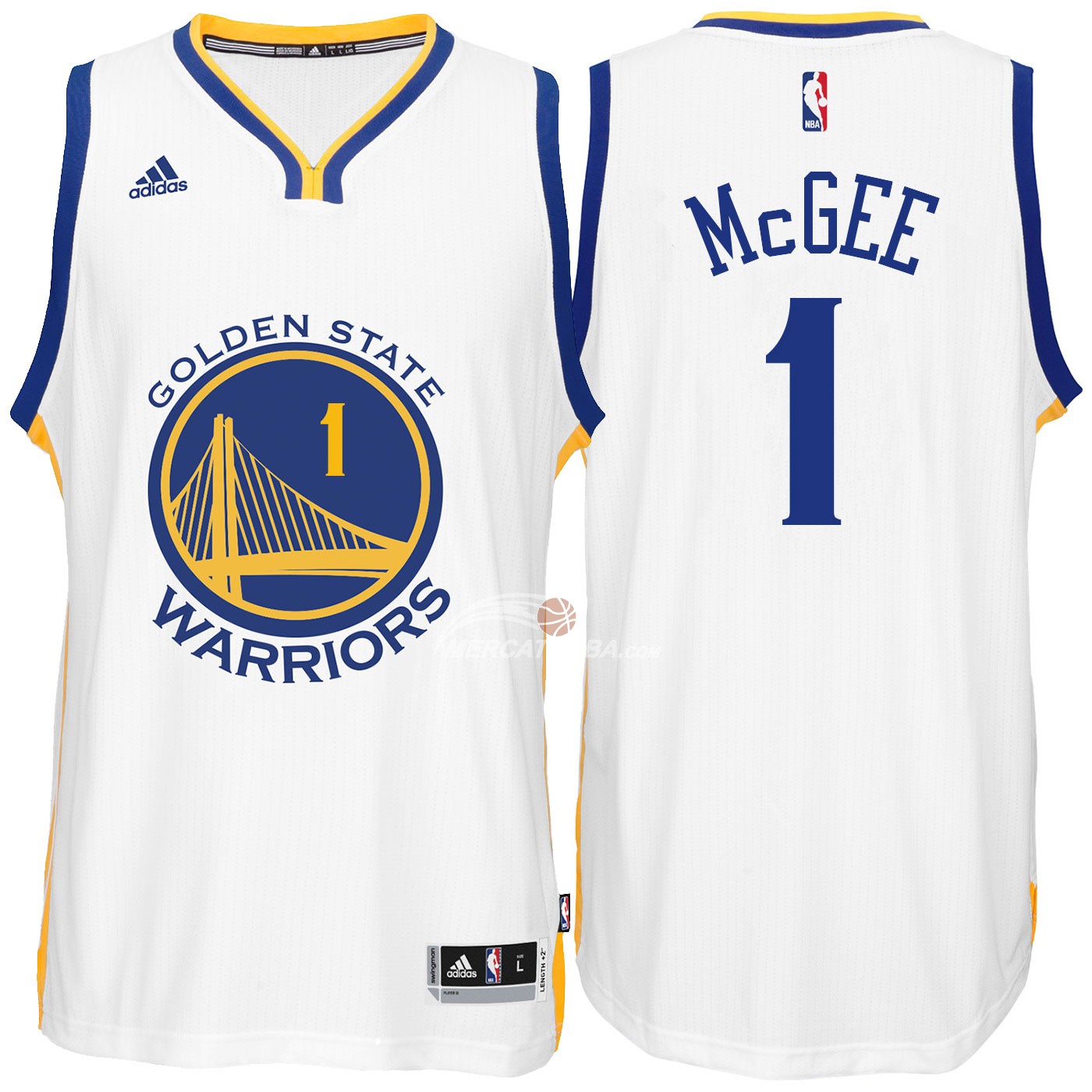 Maglia NBA McGee Golden State Warriors Blanco